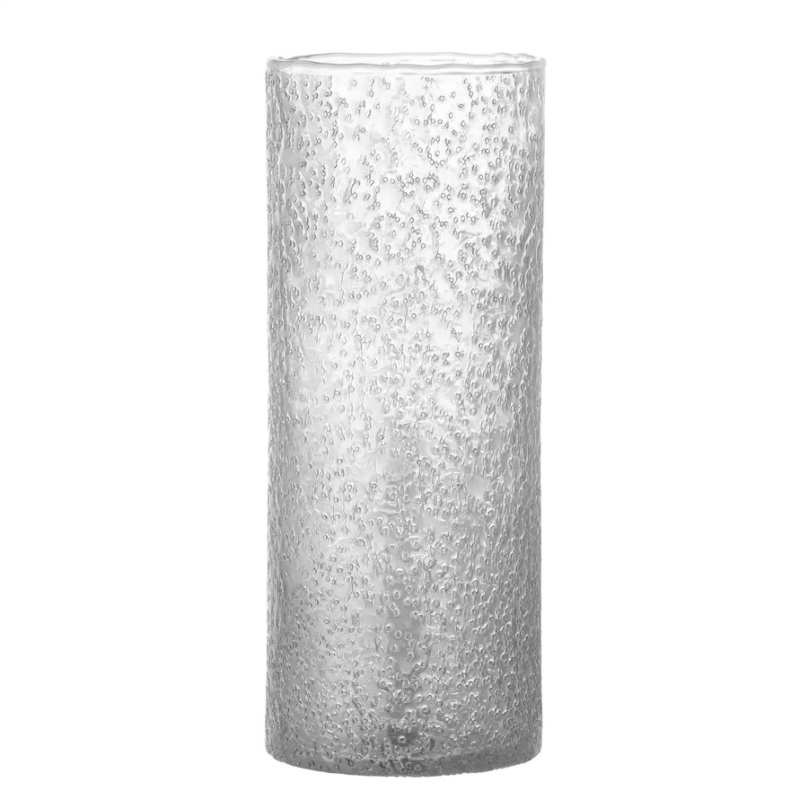 Bloomingville Vase Zenta aus recyceltem Glas in Transparent mit Reliefstruktur, Höhe: 32 cm - Bild 1