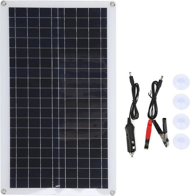 Koogeelife 40W Ultraflaches polykristallines Solarpanel mit Dual-USB-Anschluss zum Laden von Mobiltelefonen und MP3 in Grau - Bild 1