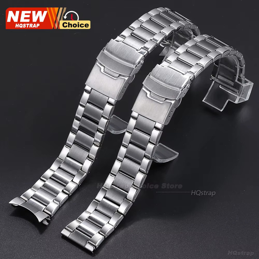 HQstrap Uhrenarmband Edelstahl, silber, Unisex, 20 mm, 22 mm, 24 mm - Bild 2
