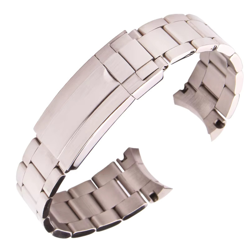 ChronoLink Uhrenarmband Edelstahl, Silber, 20 mm, gebogenes Ende - Bild 2