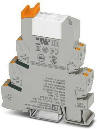 Phoenix Contact PLC-RPT-24UC/21HC/RW Relaisbaustein, 24 V/DC, 10 A, 1 Wechsler, grau - Bild 1