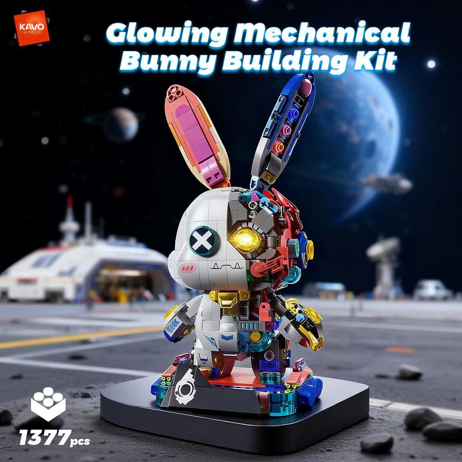 KAVOWORLD Cyberpunk-Kaninchen, Mechanisches Hasen-Modell, 1377 Teile, mit Licht - Bild 2