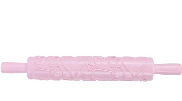 Geprägtes Fondant Nudelholz aus Kunststoff von CosyHome in Rose, spülmaschinenfest - Bild 1