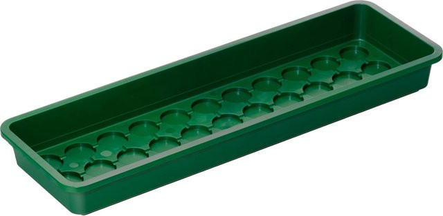 Grüne Gewächshaus-Schale zur Anzucht von Blumen und Gemüsepflanzen, B/T/H: 58 x 19 x 6 cm - Bild 1