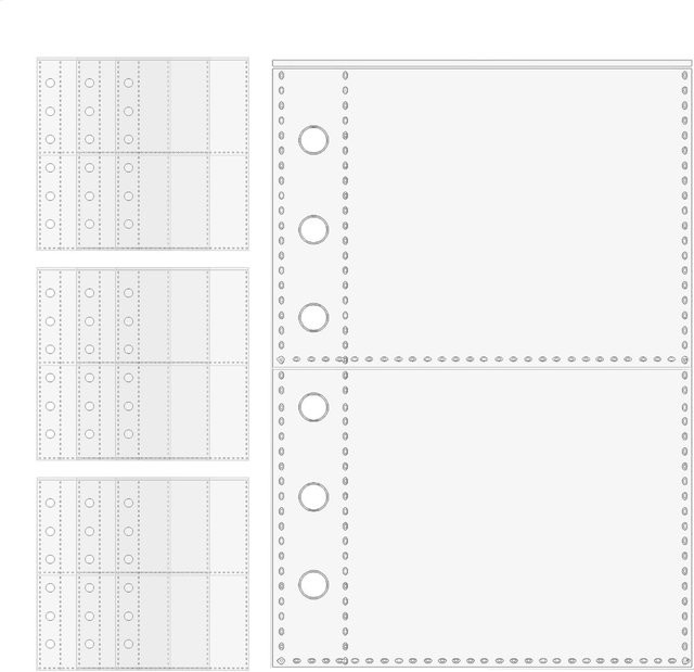 10 Stück A7 Binder Nachfülltaschen aus transparentem Kunststoff für 6 Ringe zur Aufbewahrung von Fotokarten und Dokumenten - Bild 1