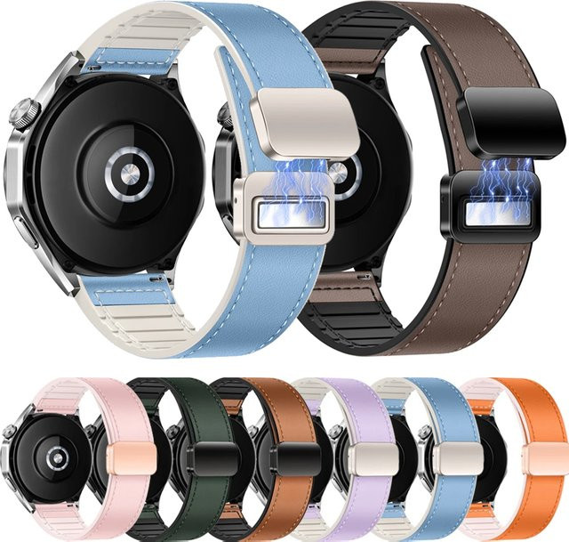 Xiaomi Uhrenarmband, Silikon, Leder, Magnetarmband, Unisex - Bild 1