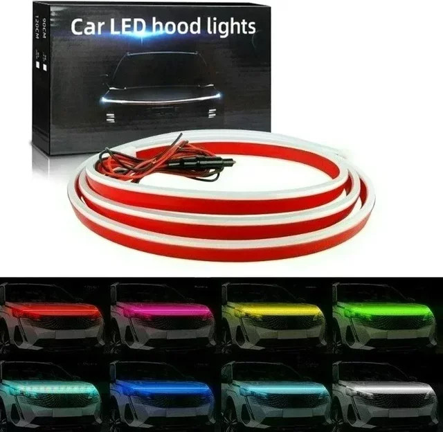 Flexible Neon Flex LED Lichtleiste für Auto-Scheinwerfer und Tagfahrlicht in Silikon-Ausführung für einen sportlichen Scan-Start-Effekt - Bild 1
