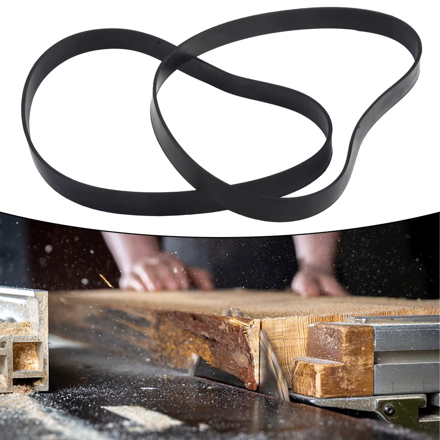 DAZZLEEX 2 Stück Ersatz-Gummibänder für Bandsägen-Scrollräder, Schwarz, passend für 8 und 14 Zoll Durchmesser - Bild 3