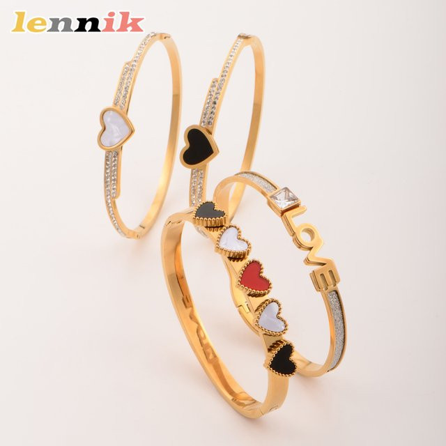 LENNIK Goldarmband, Edelstahl, Diamant, Zirkonia, Damen - Bild 1