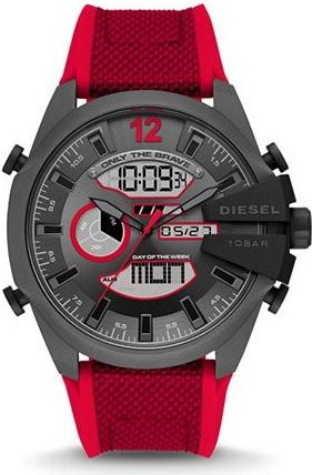 Diesel Armbanduhr, Quarz, Silikonarmband, Schwarz, Herren - Bild 1