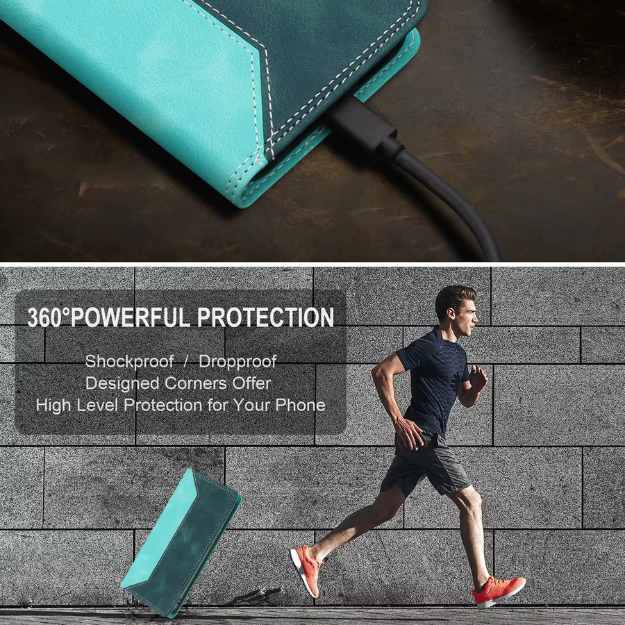Magnetische Leder-Brieftaschenhülle für Google Pixel 10 9 9A 8 8A 7 7A 6 6A 5 5A 4A 5G Pro XL, Stoßfeste Flip-Telefonabdeckung mit RFID-Schutz, Farbe: Pink - Bild 6