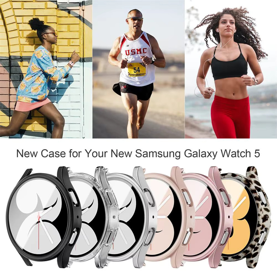 Samsung Hülle für Galaxy Watch 5 Pro 45 mm, PC-Stoßstangenabdeckung, Silber - Bild 5