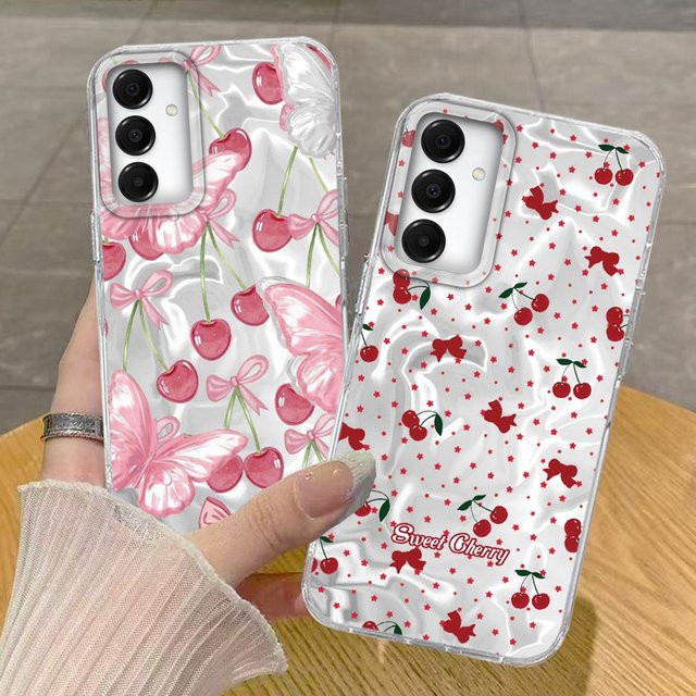 Luxus Vollbild-Handyhülle mit Kirschmädchen-Motiv für Samsung Galaxy A-Serie - Bild 1