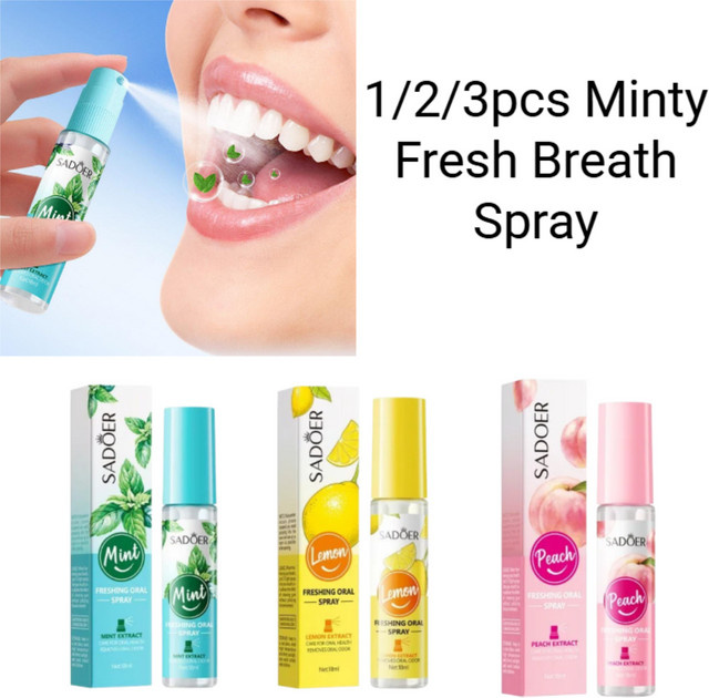 SADOER Atemerfrischer-Spray, Zitronen-Pfirsich-Minze, Unisex - Bild 1