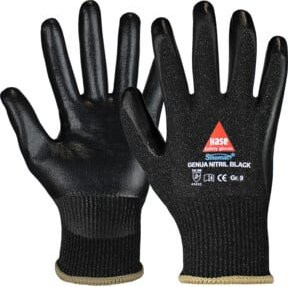 Hase Genua Nitril Schnittschutzhandschuhe Black mit Sinomac Hybridgarn Größe 7 - Bild 1