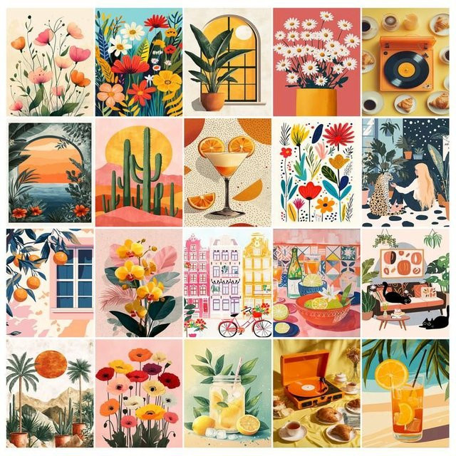SDOYUNO Malen nach Zahlen Set mit Blumen-Motiv auf Leinwand, Mehrfarbig, B/H: 40 x 50 cm - Bild 1
