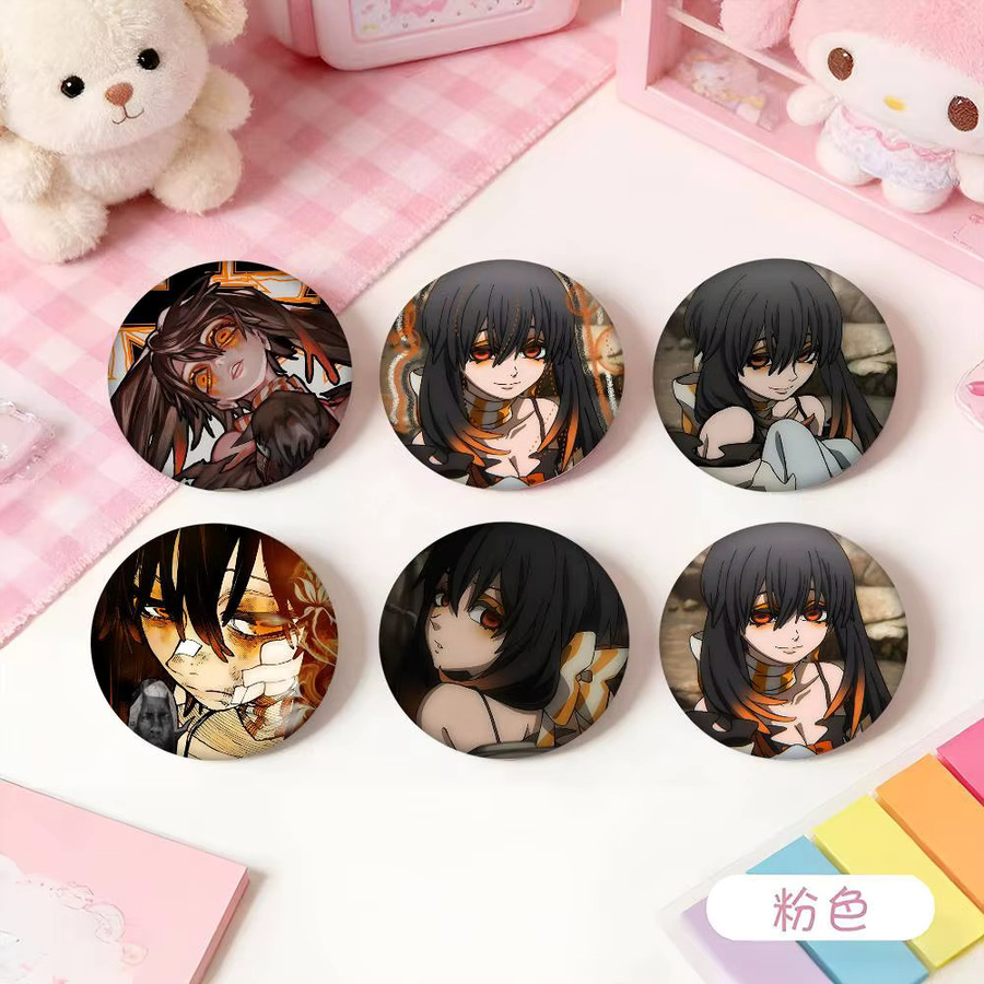 Bilibili Brosche, Emaille-Pin, Cartoon-Stil, rund - Bild 2