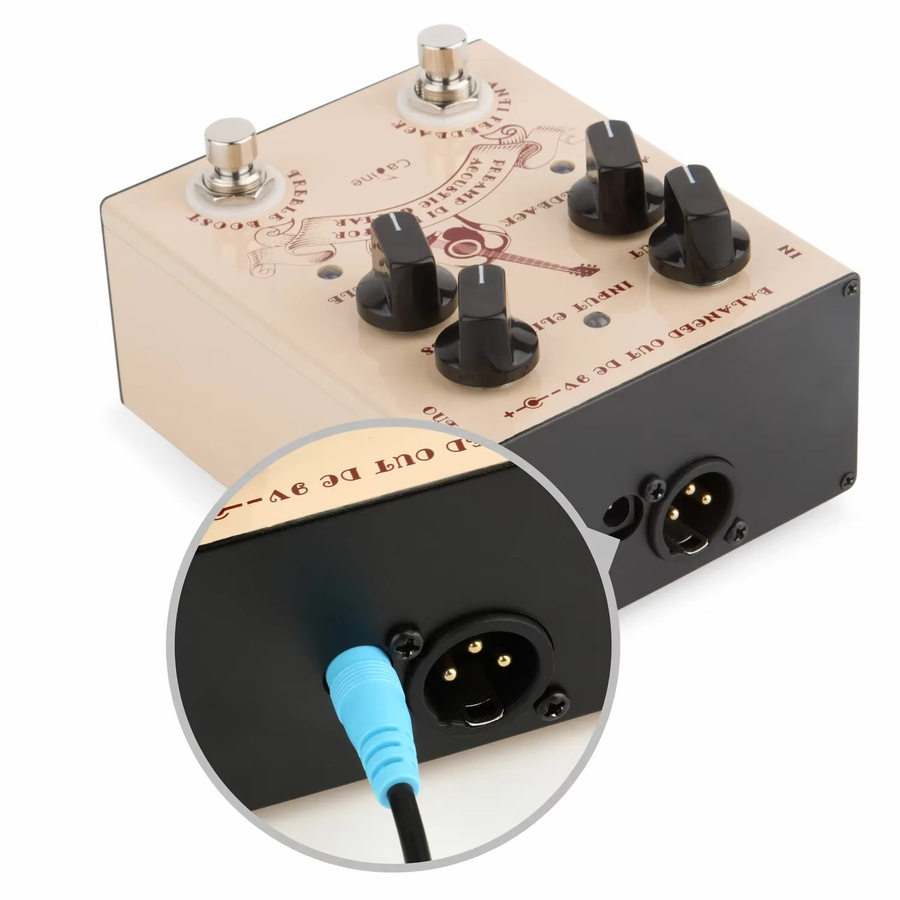 Caline CP-40 Akustik-Gitarren-Vorverstärker Effektor Pedal in Beige - Bild 3
