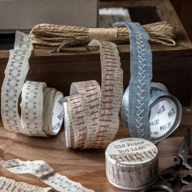 Mr. Paper Retro-Washi-Tape mit unregelmäßiger Linie, 1 Rolle, Multicolour, PET-Klebeband für DIY-Dekorationen und Bastelarbeiten - Bild 2