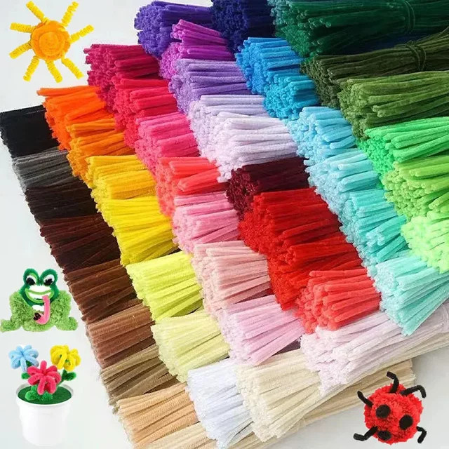 Colorful Chenille Stems Pipe Cleaners, 100-teiliges Set, multicolour - Bild 1