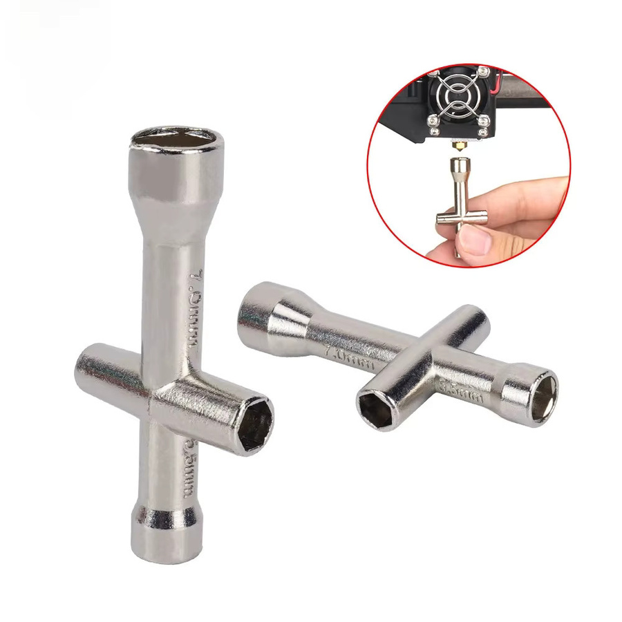 KINGROON 4in1 3D Drucker Düsen Werkzeug Set in Silber für M2 M2,5 M3 M4 Schrauben und Muttern passend für E3D V6 MK8 Düsen - Bild 1