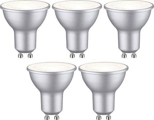 Paulmann LED GU10 Reflektor 4.9W Warmweiß Chrom matt 5er Pack Durchmesser: 51 mm, Höhe: 54 mm - Bild 1