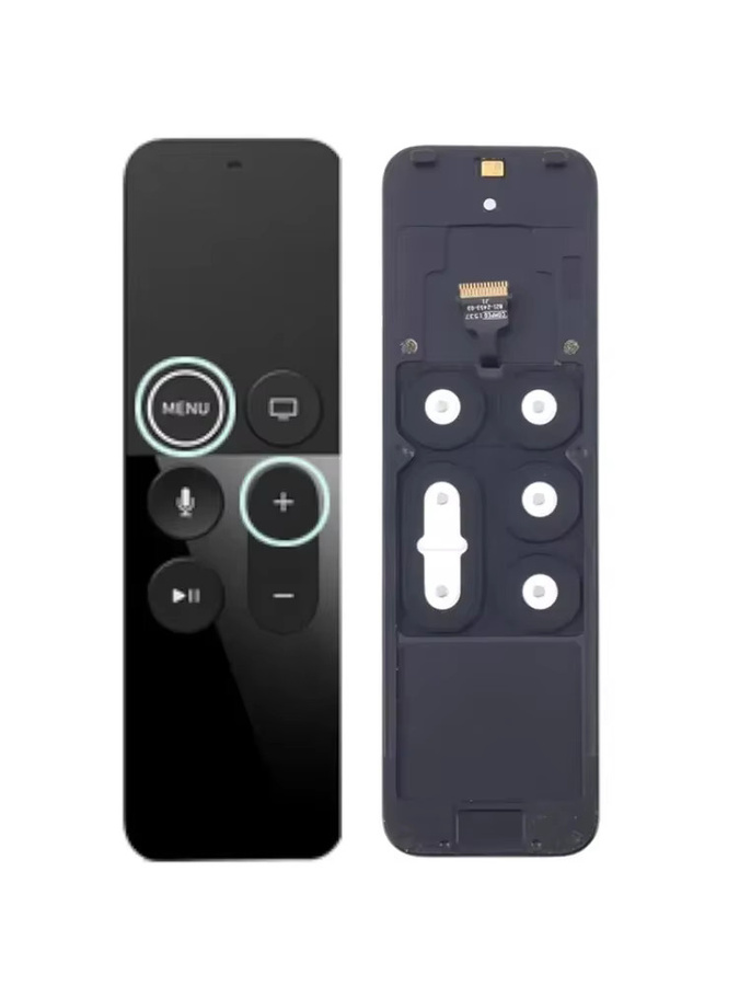 Ersatz-Fernbedienungsrahmen mit internem Tastenflexkabel für Apple Siri Remote, kompatibel mit TV4 A1513 und TV5 A1942 4K 1080P, Schwarz - Bild 7