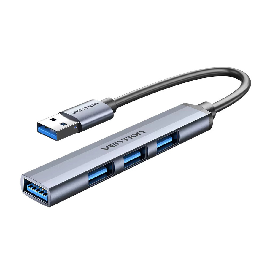 Vention USB 3.0 Hub 4-in-1 Metall-Splitter mit USB 2.0 OTG Adapter in Silber - Bild 5