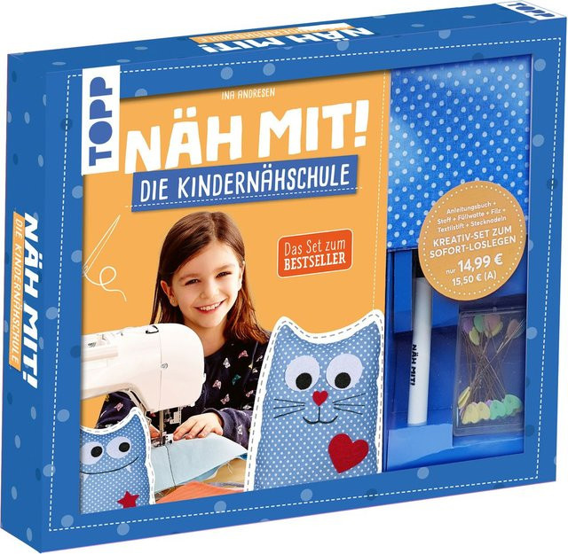 Topp Kreativ-Set Näh mit! Die Kindernähschule Stoff Filz Katze Monster - Bild 1