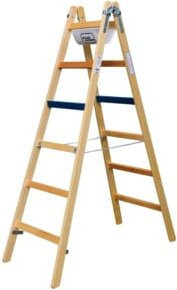Iller Leiter Breitsprossenstehleiter Professional 2x10 Sp. 1110-7 mit Tragelement - Bild 1
