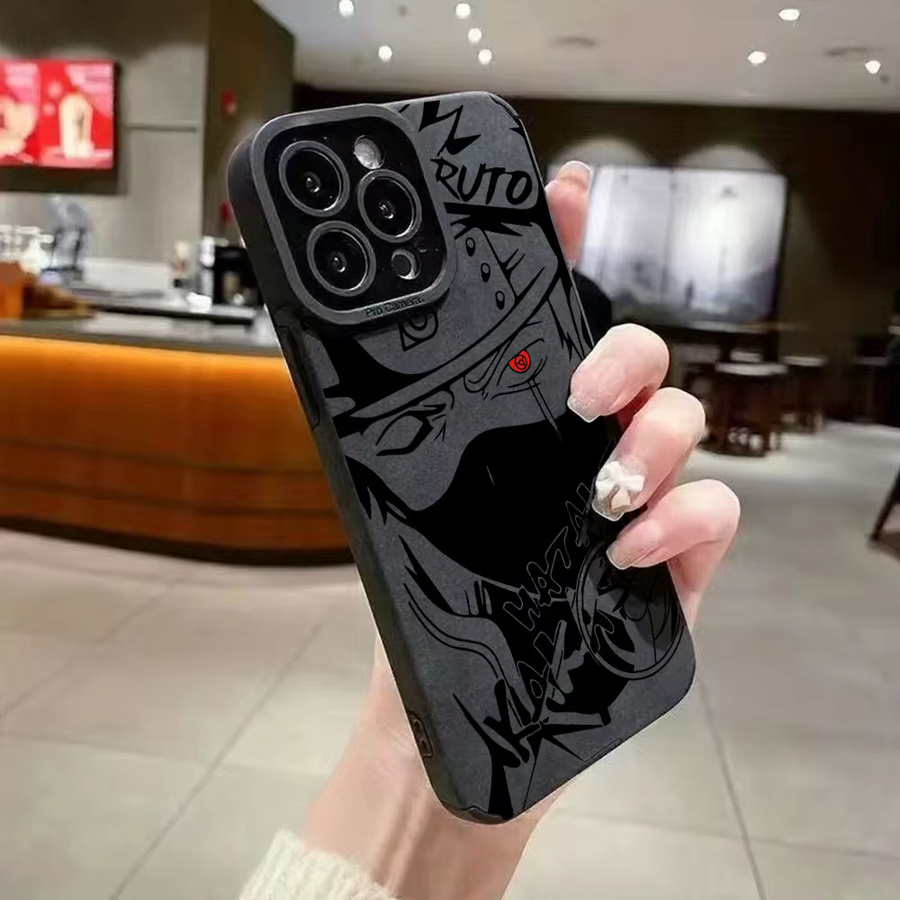 Handyhülle mit Naruto Itachi Pain Design in Schwarz für Apple iPhone 17 Air 16 16e 15 14 Plus 13 12 11 Pro Max mit luxuriöser Ledertextur - Bild 3