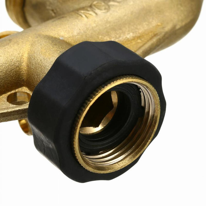 TOMTOP JMS 4-Wege-Gartenschlauchverteiler aus Kupfer mit 4 Ventilen und 3/4-Zoll-Anschluss in Gold/Kupfer - Bild 9