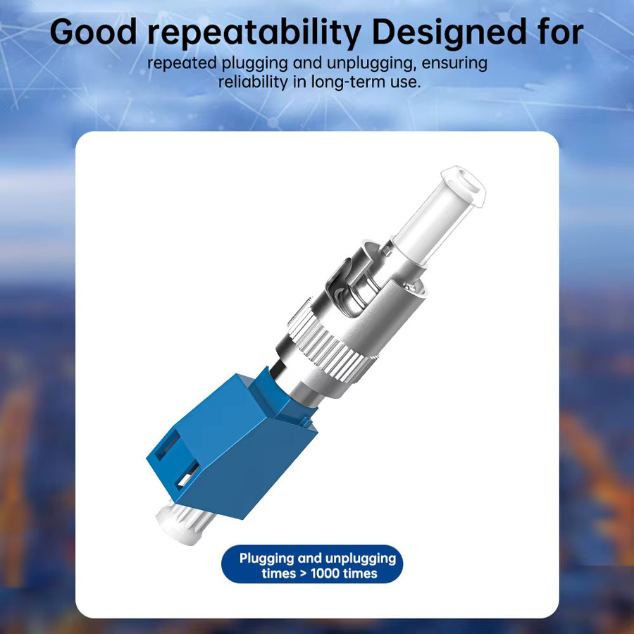 ZoeRax ST Stecker auf LC Buchse UPC Simplex Optische Faser Adapter für FTTH, Rot und Blau - Bild 5