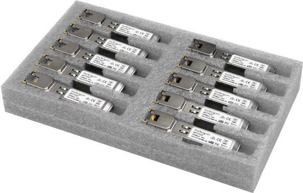 Startech.com Gigabit RJ45 Copper SFP Transceiver Modul, kompatibel mit HP J8177C, 1000Base-T, Silber, 10er Packung - Bild 1