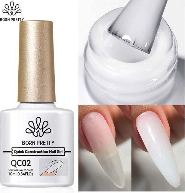 BORN PRETTY Nagellack, milchig-weiß, 10 ml, glänzend - Bild 1
