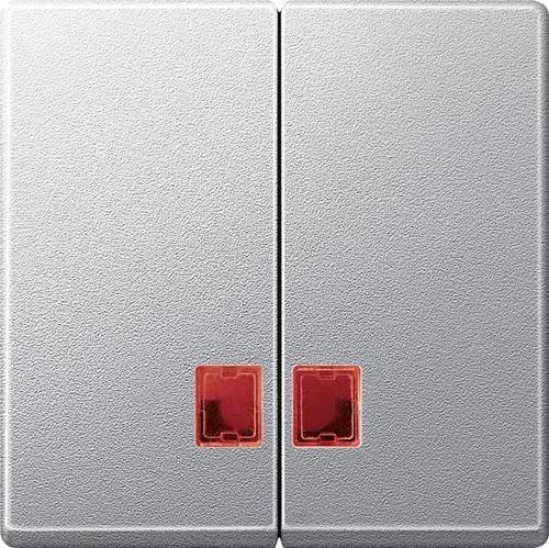 Merten Abdeckung für Wechselschalter System M in Silber - Bild 1