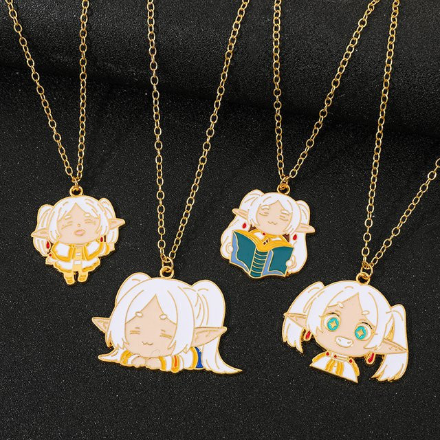 Bandai Anhänger-Halskette, 4-teiliges Set, Messing, Gold, Verspielt - Bild 1