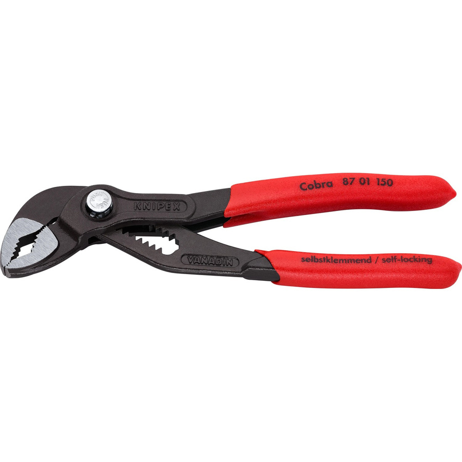 Knipex Cobra Wasserpumpenzange aus Chrom-Vanadium in Grau und Rot, Länge: 150 mm - Bild 2