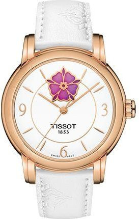 Tissot Armbanduhr Automatik, Edelstahl, 35 mm, Leder, Weiß, Damen - Bild 1