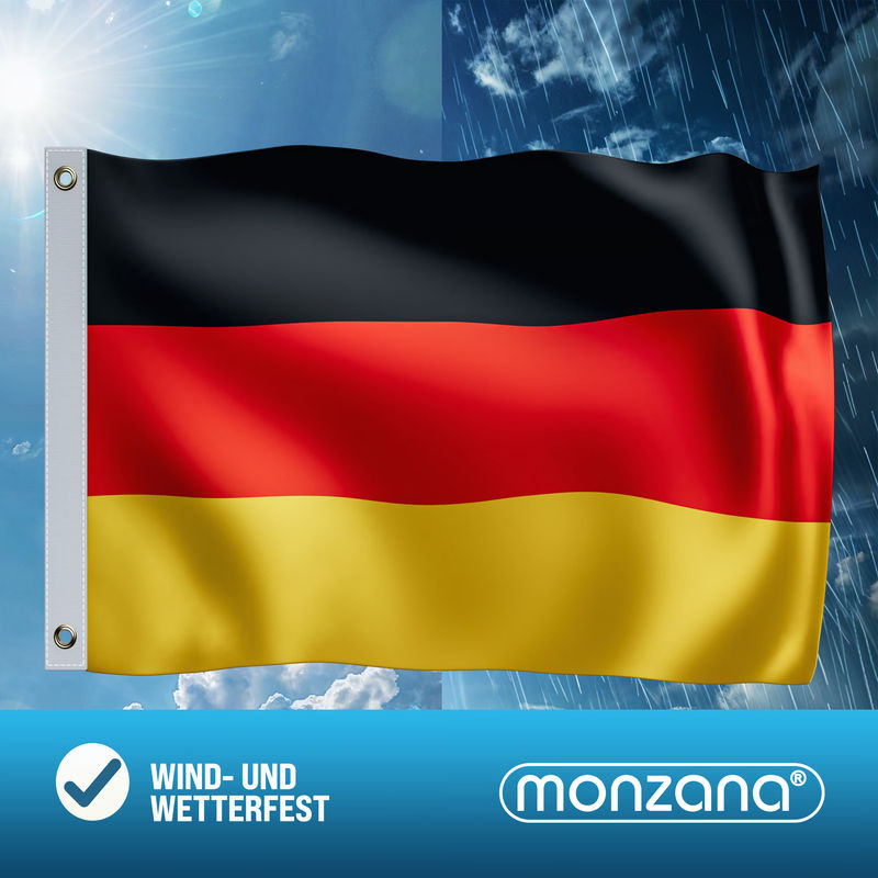 Deutschland Flagge aus Polyester von MONZANA in Multicolor, B x H: 150 x 90 cm - Bild 2