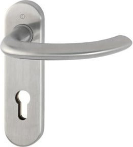 Hoppe Kurzschildgarnitur Mar.E1138Z/353K in Silber aus Edelstahl - Bild 1