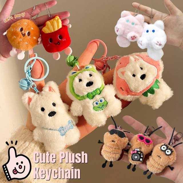 3er Set Puppe Plüsch-Schlüsselanhänger, Unisex - Bild 1