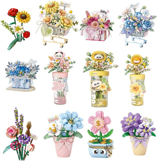 LOZ Blumenstrauß, Bausteine, Natur, Bunt / Mehrfarbig - Bild 1