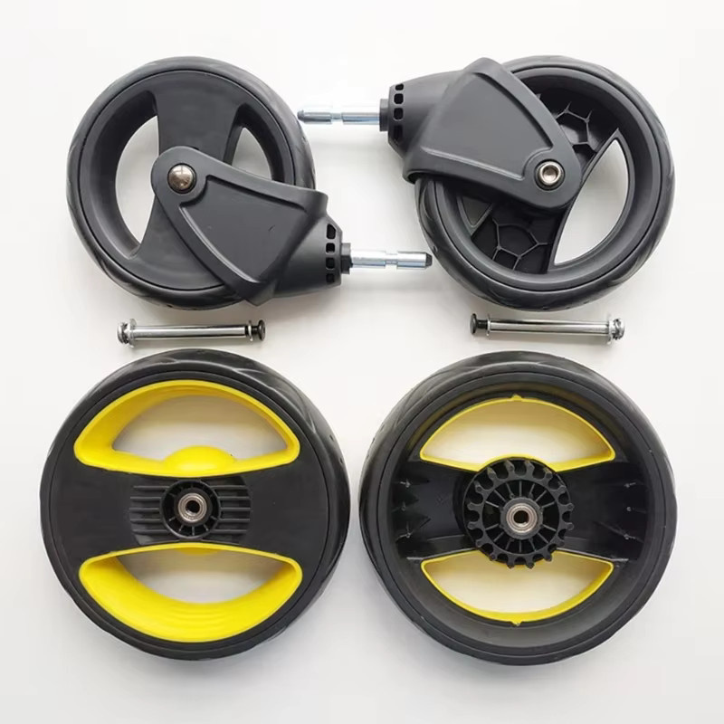 Ersatzrad-Set für DOONA Kinderwagen vorne und hinten, Schwarz, 1 Paar - Bild 2