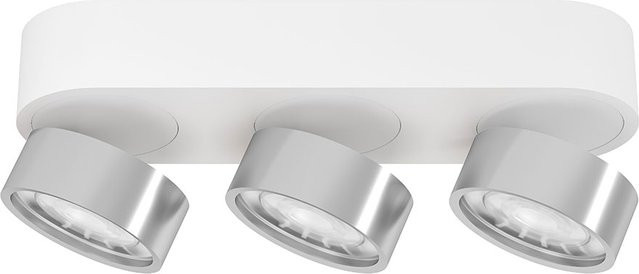 LUX-IT Swing 75 Round LED-Deckenstrahler 3-flammig, Weiß und Silber, dimmbar mit dim2warm (1800K - 3000K) - Bild 1