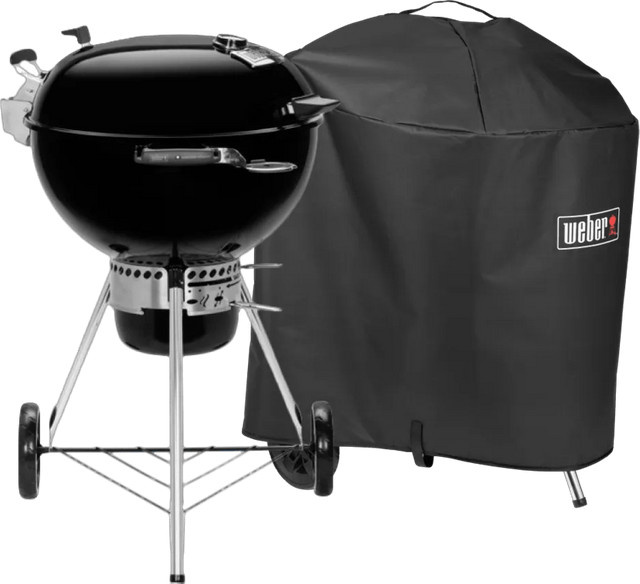 Weber Master-Touch Premium E-5770 Holzkohlegrill in Schwarz inklusive Weber Premium Abdeckung - Bild 1