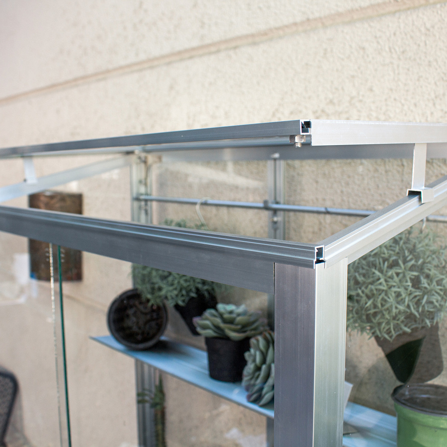 Vitavia Balkongewächshaus Polis aus eloxiertem Aluminium mit 3 mm ESG-Glas und Stahlfundament - Bild 3