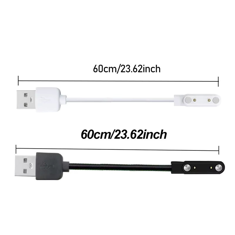 Magnetisches Smartwatch-Ladekabel in Schwarz, kompatibel mit GS10, FA58, Y68, MW08, GT1, GT2, GT3, HW11, A36, I5, S18, Q12, W40 und ZM08, TF13 - Bild 2