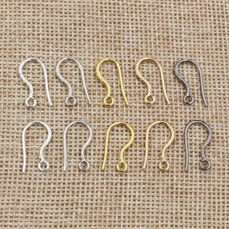 Wadsfred Ohrringe, Rhodium Silber vergoldet, 17x8mm, 20 Stück - Bild 2