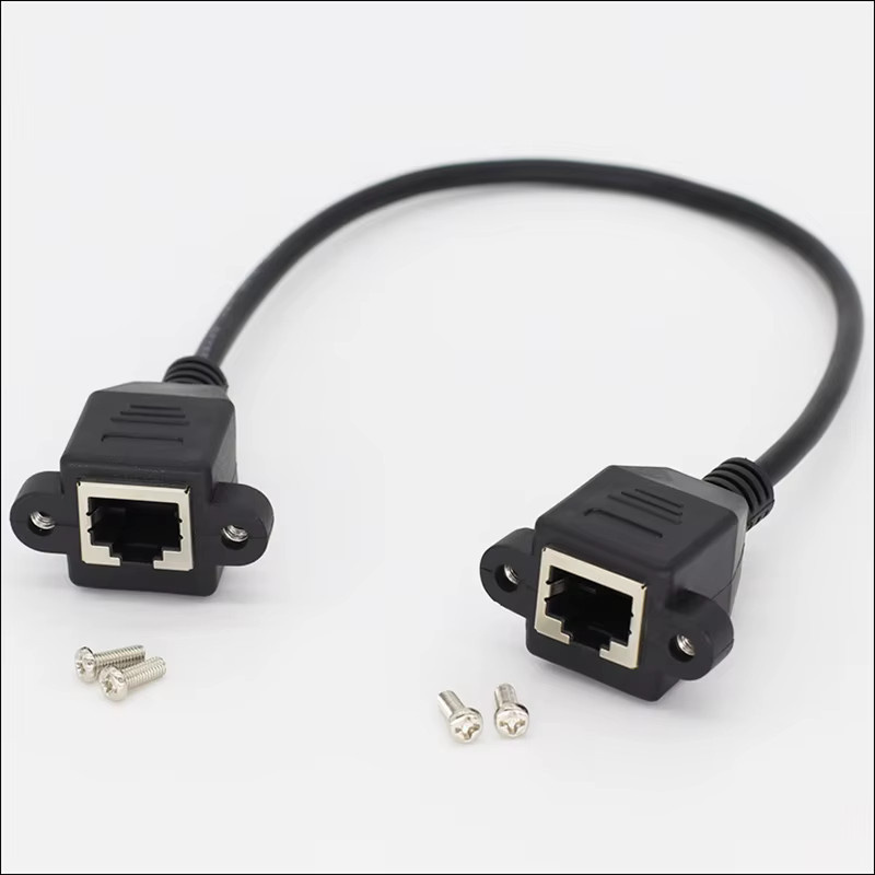 AXONUS CAT6 RJ45 Netzwerkverlängerungskabel UTP Buchse auf Buchse Schwarz B/T/H: 1 m x 0,5 m x 0,3 m - Bild 2